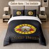 Custom Bedding Set Guns N’ Roses Pattern, Print Name Text 1 Duvet Cover plus 2 Pillowcases Home Textile