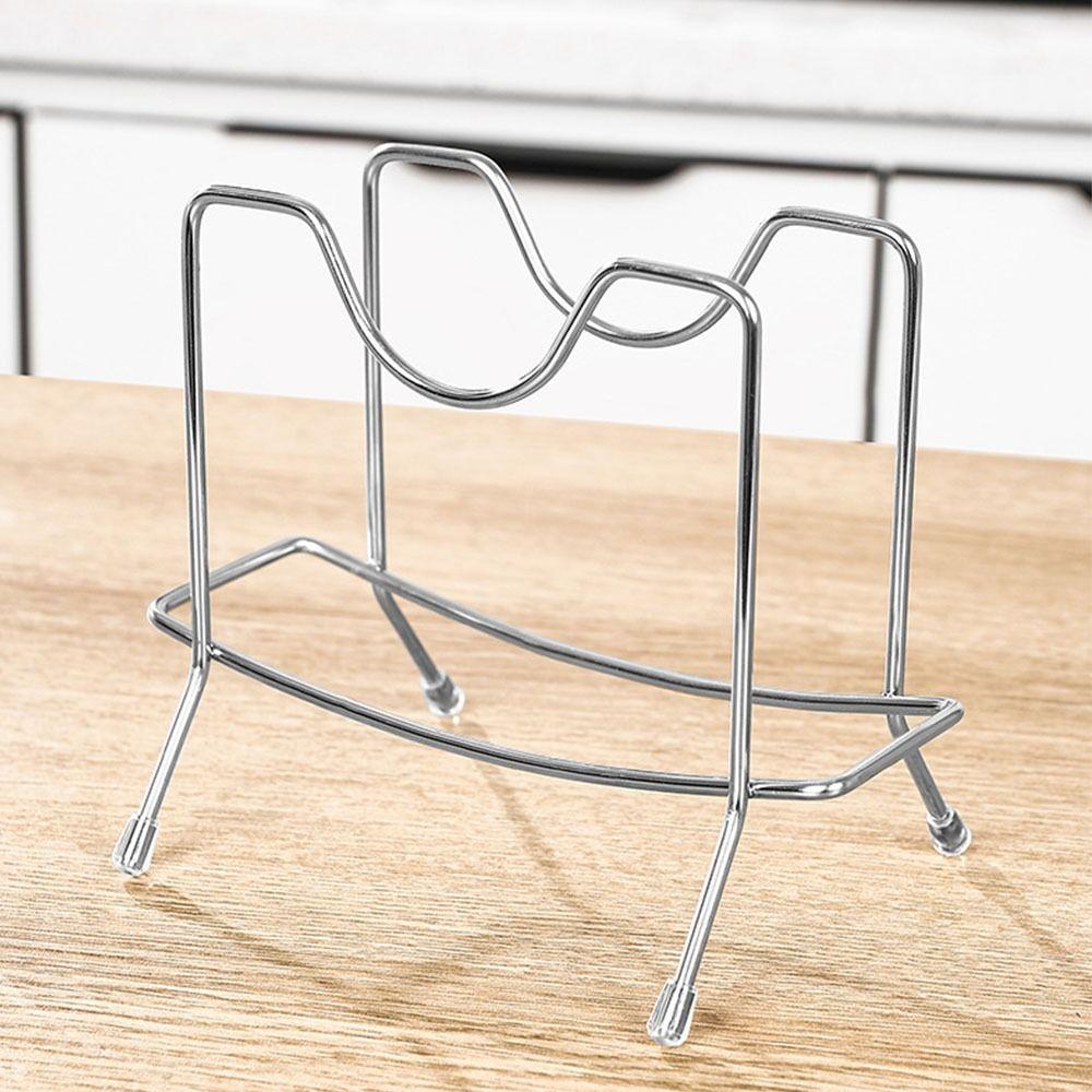 Durable Stainless Steel Cutting Board Holder Rustproof Thickening Pot Lid Stand Space Saving Chopping Board Organizer