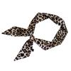 Leopard Print Narrow Silk Scarf for Women Girls Short Necktie Scarf Fashionable and Versatile Accessory for Any Outfit