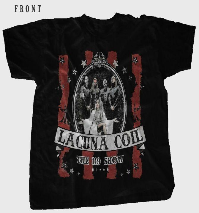 Футболка The 119 Show Lacuna Coil Черная Классическая Унисекс S-2345XL IM1010 Унисекс Футболка M