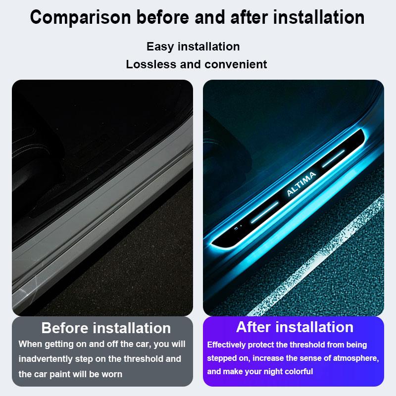 Car Door Sill Light Logo Projector Lamp Power Moving LED Pedal For Nissan Altima L31 L32 L33 1993 1996 1998 2008 2010 2013 2014