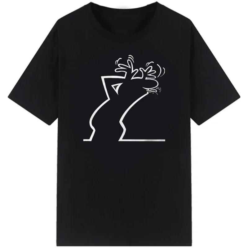 Style Streetwear Tee Round Neck Casual Tops Happy Fashion CamisetasT Shirt La Linea The Line Osvaldo Cavandoli TV