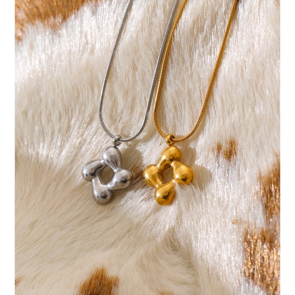 Yhpup Guss Edelstahl Blume Anhänger Halskette 18K Gold PVD Beschichtet Mode Wasserdicht Hals Schmuck für Frauen Großhandel