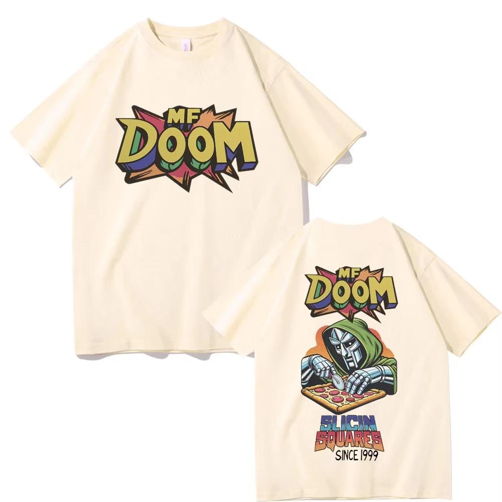 Rapper Mf Doom Slicin Squares Since 1999 Graphic Tshirt Mens Hip Hop Cotton Vintage Short Sleeve Oversized T Shirts Streetwear