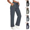 Damen locker lässige Hose – Schnelltrocknende Cargohose mit Kordelzug