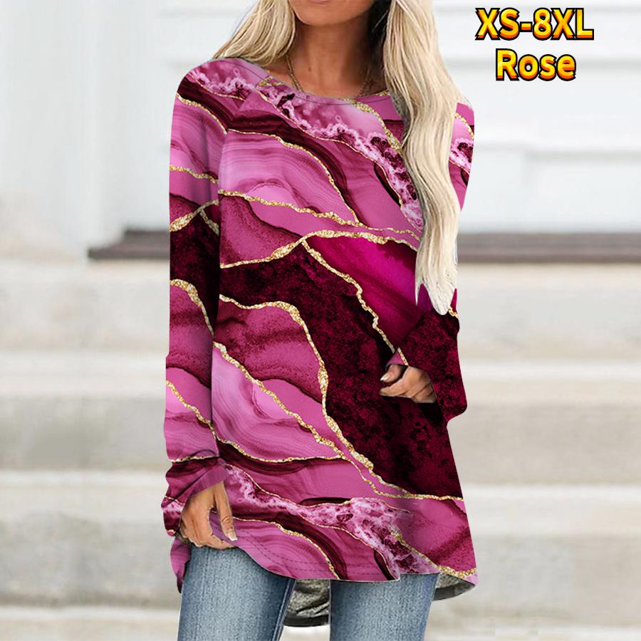 Женская футболка с абстрактным рисунком в полоску Футболки с принтом Женская модная — фото 14