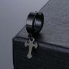 No Ear Hole Steel Ear Bone Clip Gift Accessories Punk Men Earrings Steel Cross Earrings  Outdoor