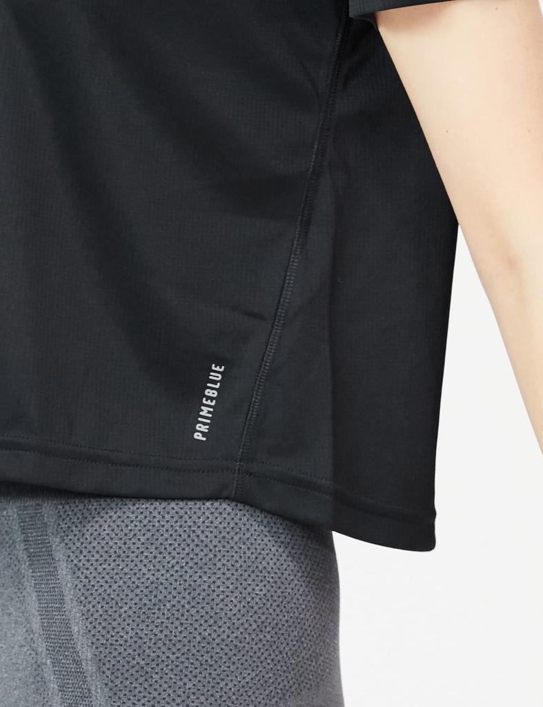 Running Short Sleeve Fast Prime Blue Short Sleeve JLD42 Silver Equivalent To Japanese Size S [Adidas] T-Shirt T-Shirt Women's Black/Reflective