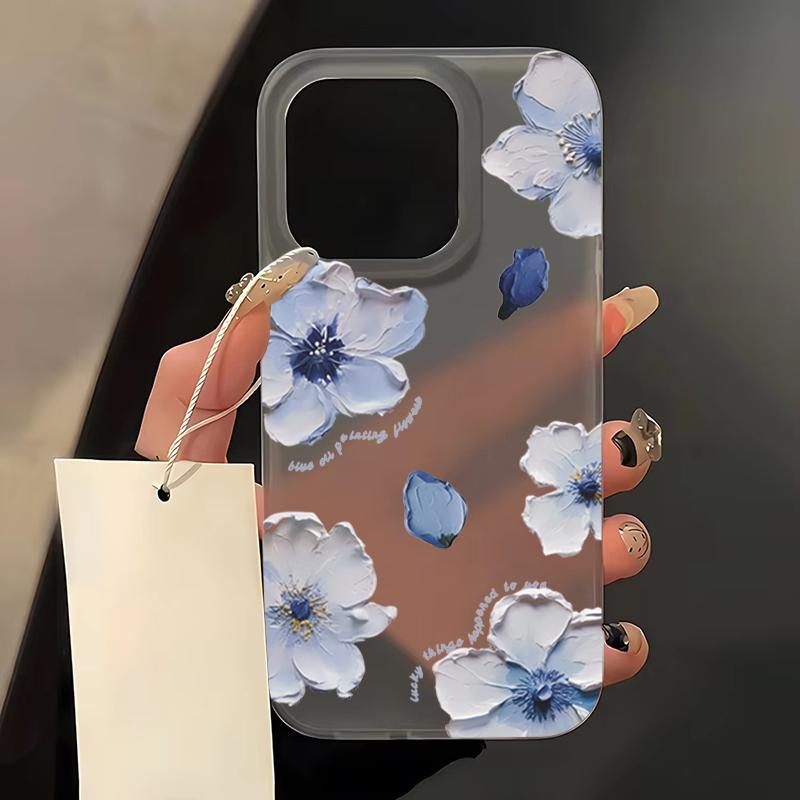 Flowers Leaf Print Phone Case For iPhone 17 16 Pro Max 15 14 13 12 11 Pro 16E XS X XR 7 8 Plus 12 13 Mini Shockproof Clear Cover