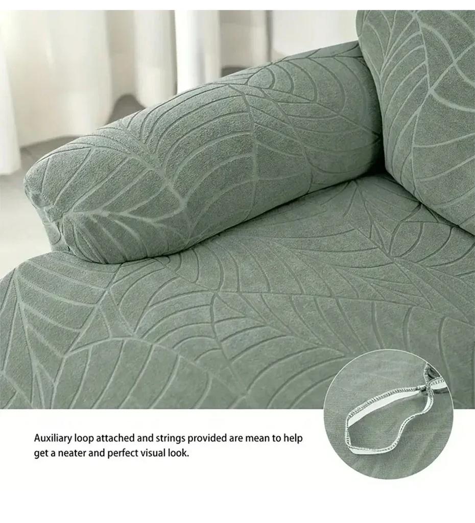 Leaves Jacquard Recliner Chair Cover  Chair Covers Elastic Spandex Single Sofa Covers Armchair Slipcover Couch Protector