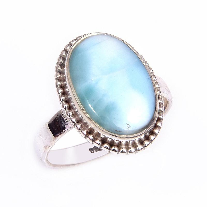 Natural Republic Larimar Gemstone 925 Solid Sterling Silver Gift Ring S.9 D5q33