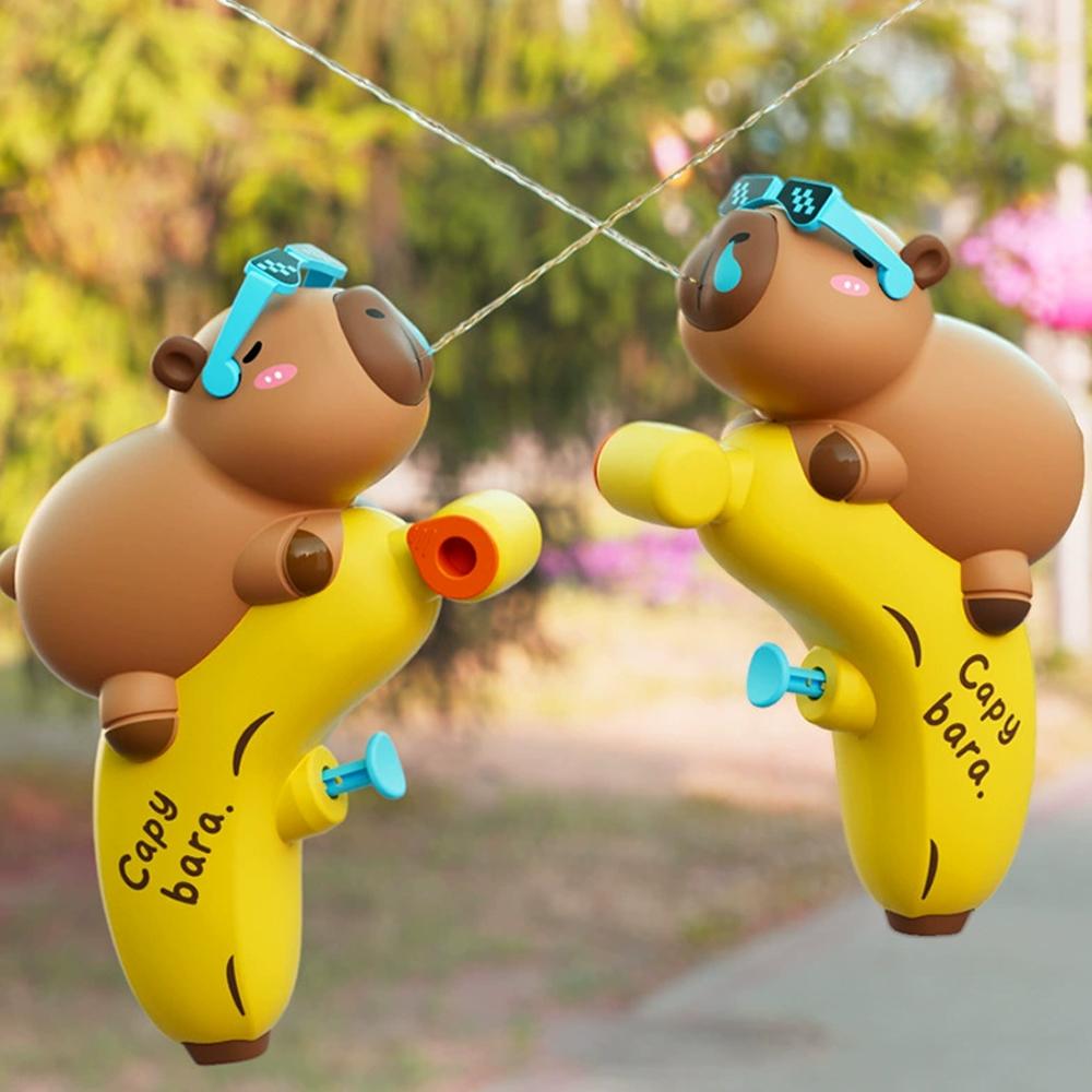 Cute Capybara Banana Water Gun Long Range Cartoon Animal Spray Toy Summer Beach Pool Outdoor Water Fight Toys For Kids Gift