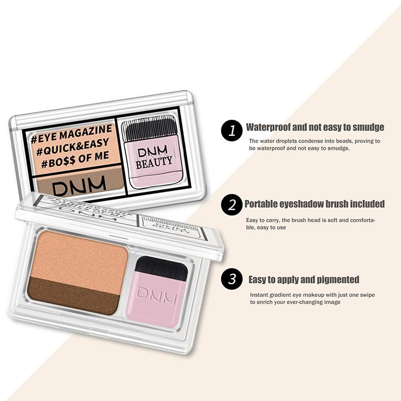 Two-Color Matte Eye Shadow Double Small Box Lazy Eye Shadow Easy To Carry Eyeshadow Tray Professional Women'S Cosmetics