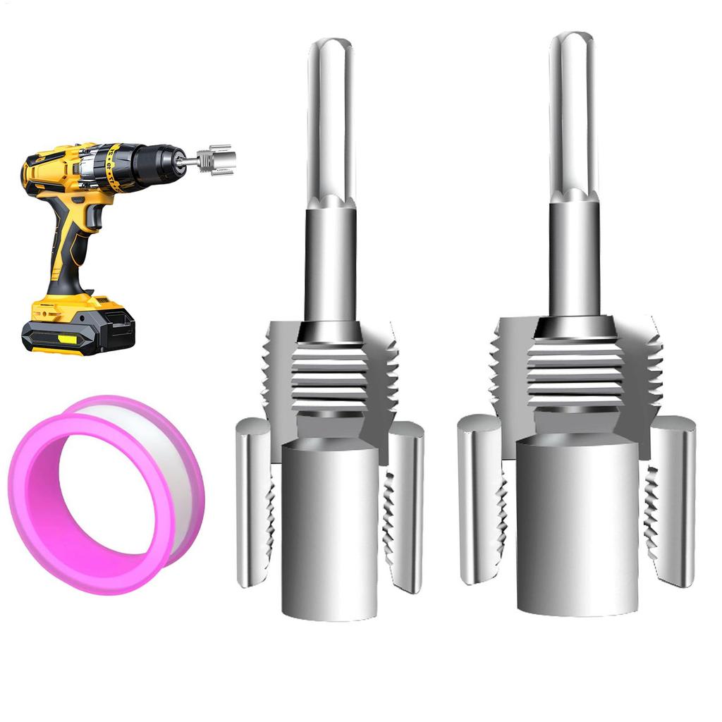 Pipe Thread Cutting Tool Integrated Internal & External Pipe Threading Tool Electric Drill Compatible PVC Pipe Threader Kit