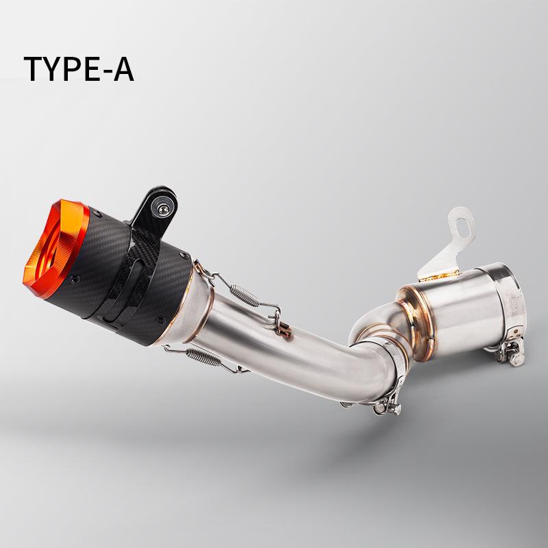 Motorcycle exhaust pipe  system suitable for RC390 ADV390 stainless steel mid section Slip On exhaust pipe from 2020 to 2022 TYPE-A