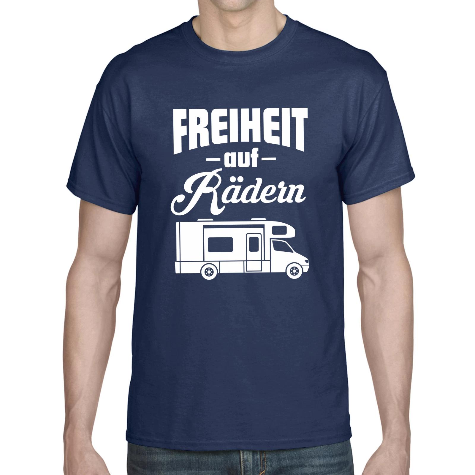 Men s and Women s T-shirts Freedom IN Wheels Motorhome Camper Camping Holiday Gift S