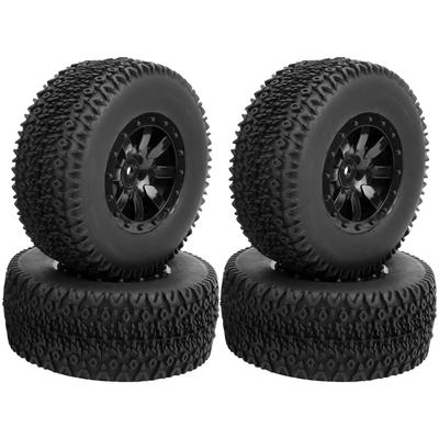 4Pcs Short Truck Y Shape Pattern Wheel Tyre Accessory for ZD Racing 1 10 RC Car Black
