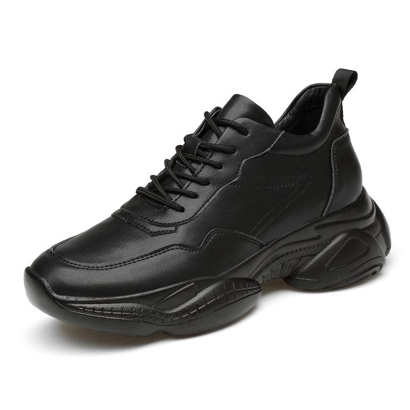 Men s 8cm Height-Increasing Breathable Mesh Sneakers - White 41