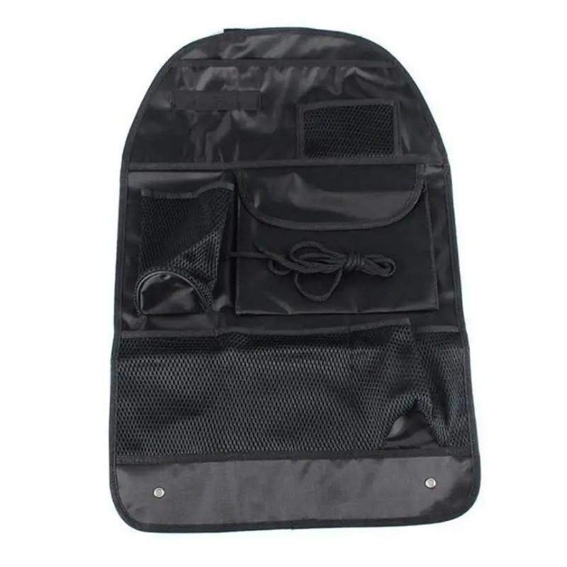 Vehicle Car Seat Bag Storage Multi Pocket Organizer Car Seat Back Bag Car Accessories Black