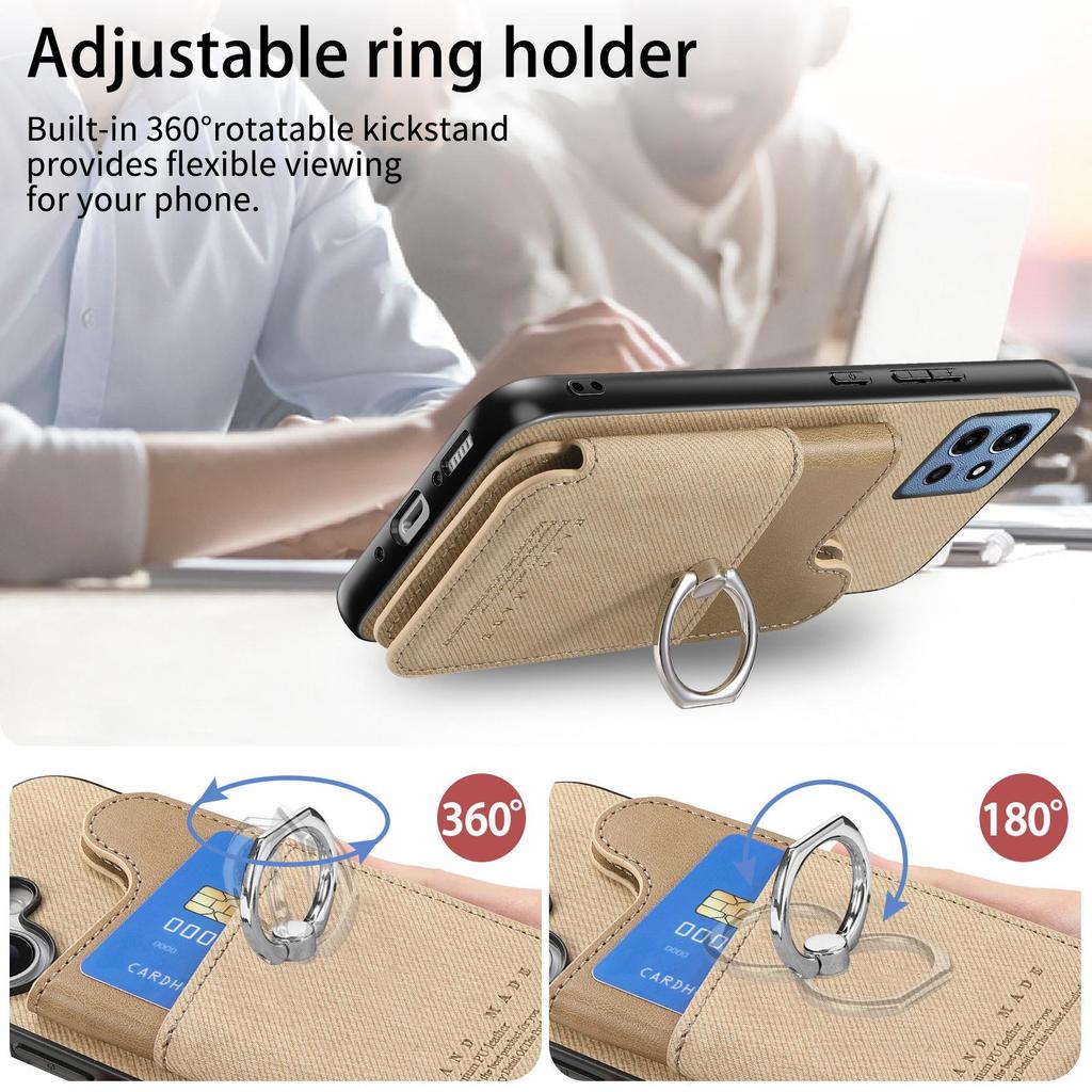 MOTO Edge60 Phone Case Wallet with Ring Holder, Compatible with Edge75