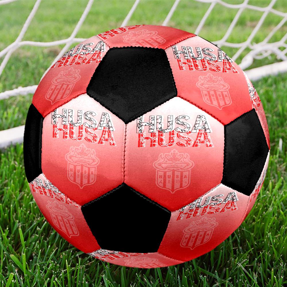 Hassania Agadir Indoor Soccer Ball Colorful All Ages Size 5 Machine Stitched PVC Competition Ready Durable High-Bounce