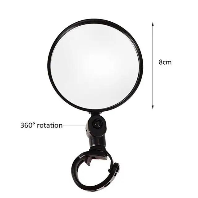 Universal Bicycle Motorcycle Rearview Mirror 360 Rotation Adjustable Round Ellipse Rear View Mirrors For Road Bike Accessories