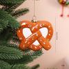 Christmas hot-selling donut decoration pendant Christmas holiday atmosphere decoration small pendant alkaline water bread decoration props