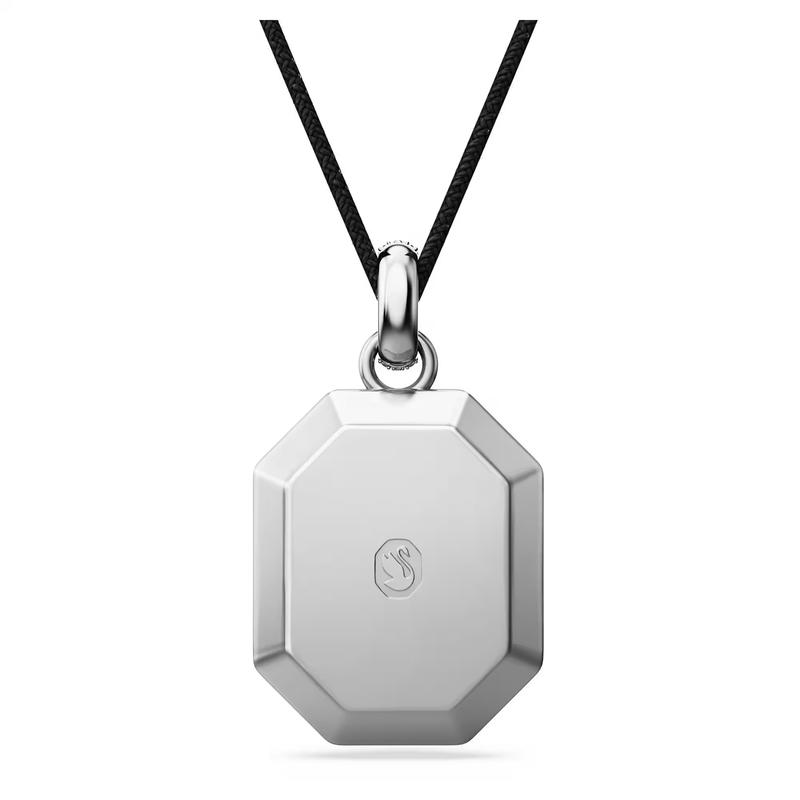 Swarovski Lucent Crystal Pendant Aluminum Necklace Women's Black 5698526