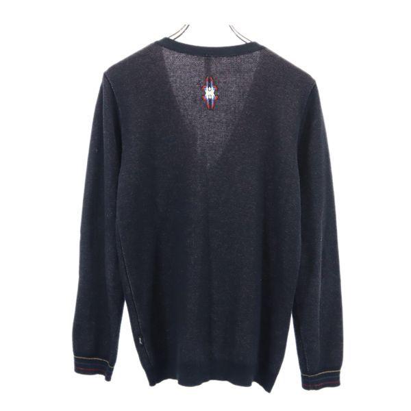 glamb made in Japan native pattern Long sleeve knit cardigan 2 Black Men's Used
