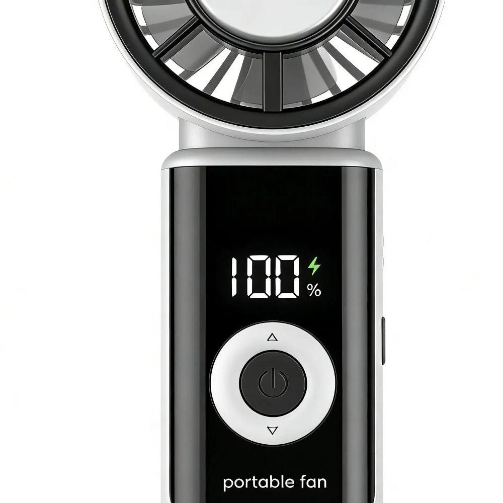 Digital Display Mini Electric Fan Adjustable Powerful Turbos Fan Portable Handheld Fan  Indoor Use