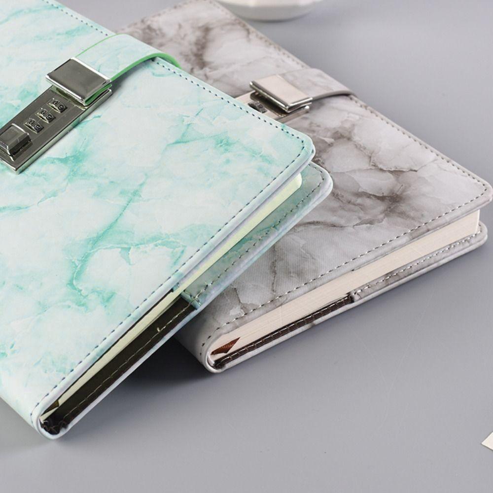 96-Page Password Notebook A5 Personal Notepad Office Supply Marble Texture Handbook  Daily Planner