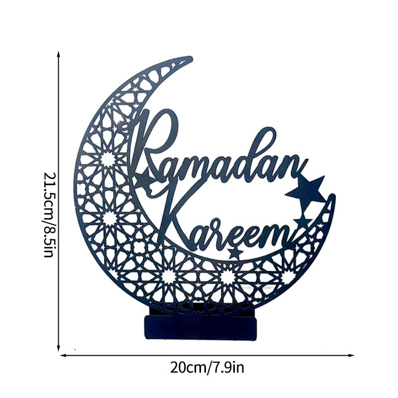 Acrylic Ramadan Ornament Eid Mubarak Moon Star Castle Shape Crafts Islamic Muslim Diy Decoration Supplies Party Gift