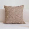 Boho Textured Lumbar Throw Pillow Cover Brown Floral Cushion Case Farmhouse Pillowcase for Couch Sofa Bed Living Room Decor