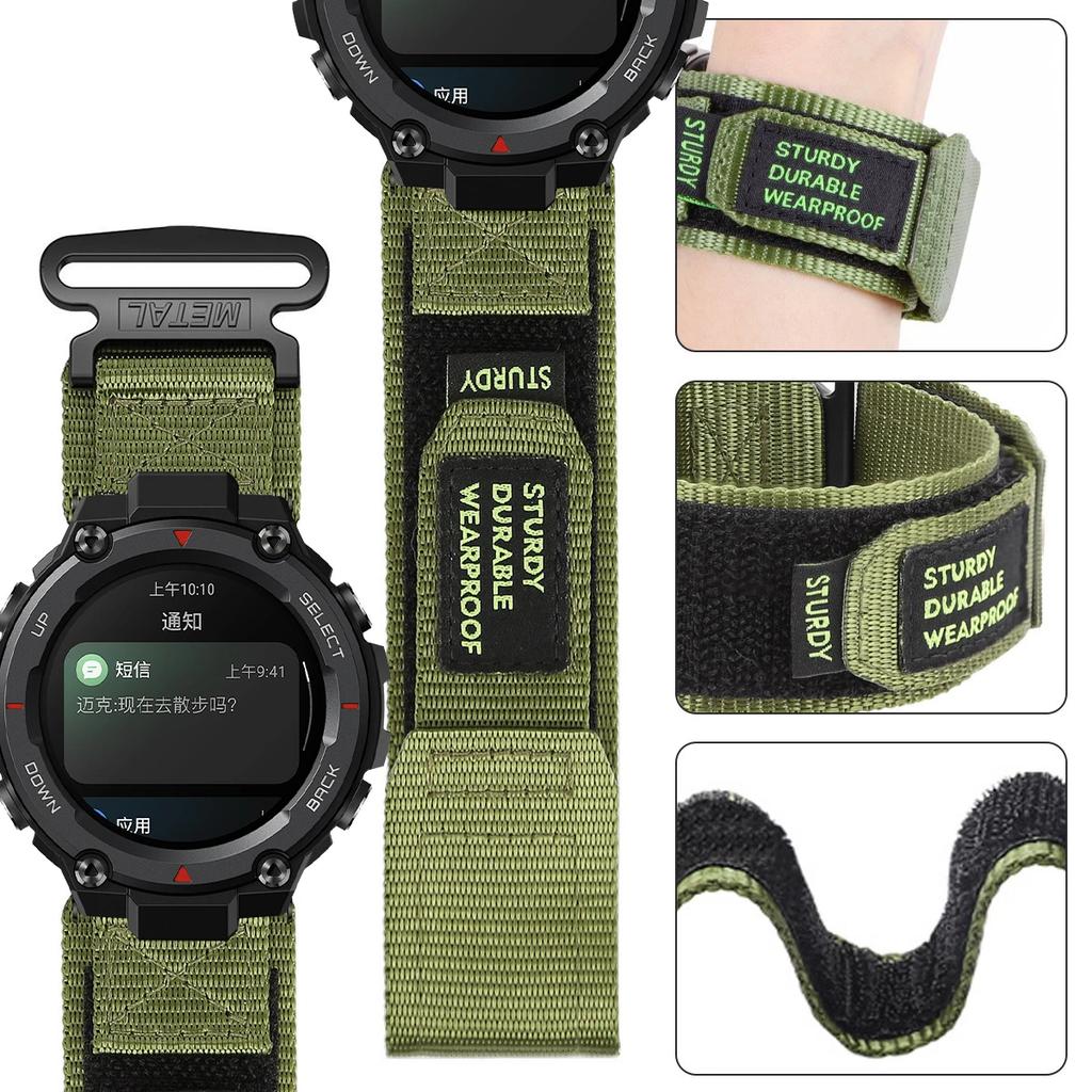 Nylon Schlaufenband für Huami Amazfit T-rex 2 3 Ultra Uhrenarmband für Amazfit Trex Pro T Rex Tyrannosaurus Smartwatch Sport Armband