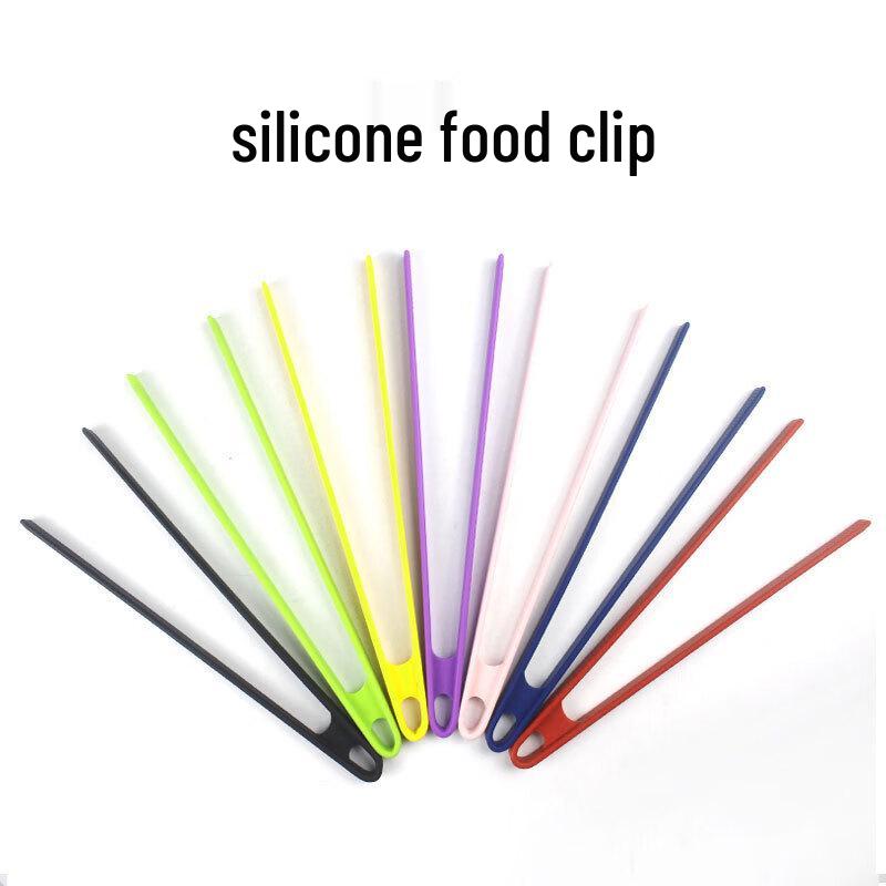 OLOEY Integrated High-Temperature Silicone V-Shaped Food Tongs