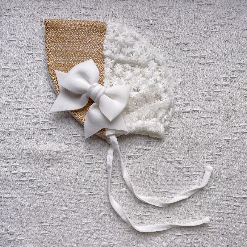 

Thin, children s bow court style solid color hat, newborn visor, baby hat average size