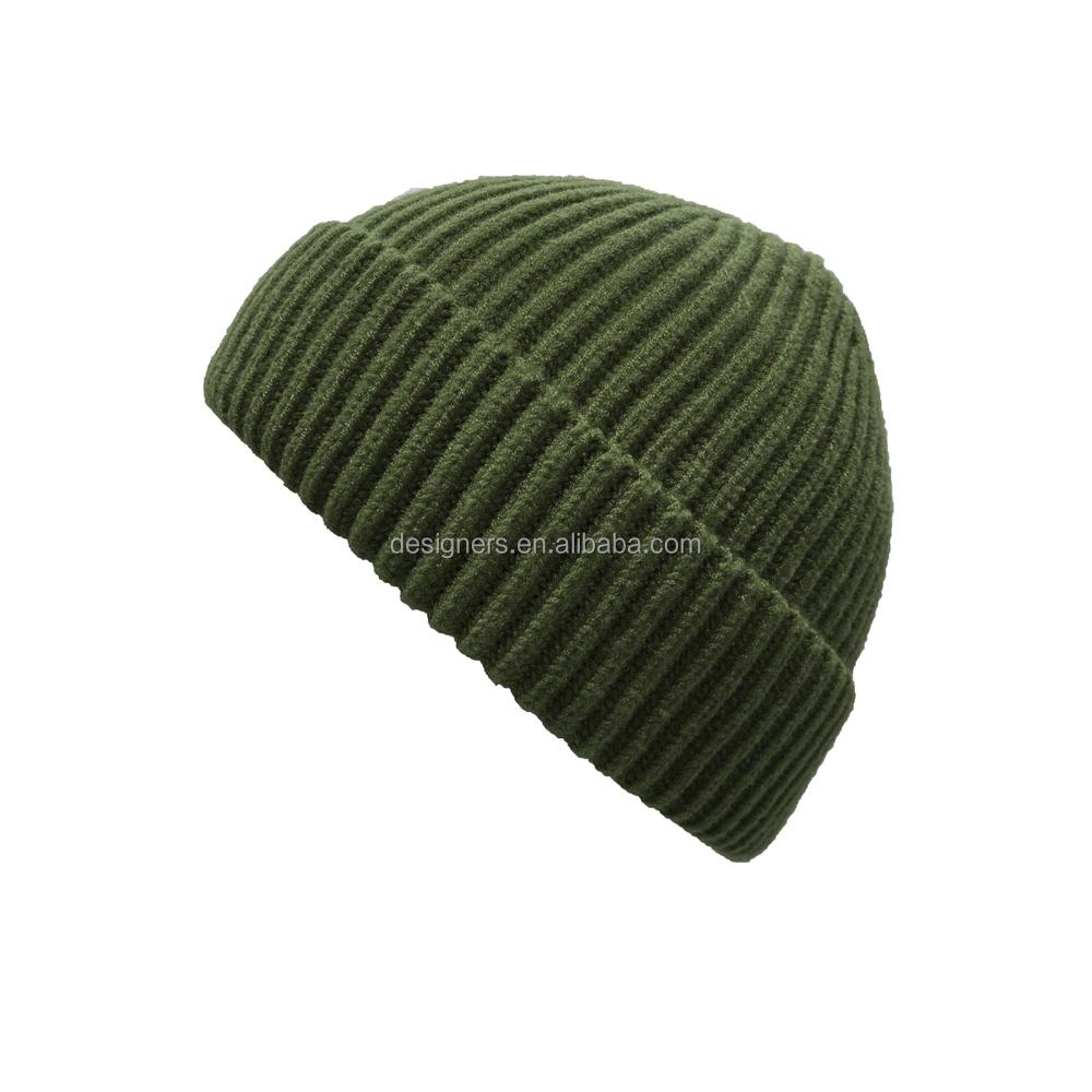 Hotsale Short Knit Watch Cap Cuffed Trawler Hats Skull Cap Designer Fisherman Beanie for Men and Women