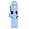 1PC Pinch Cheek Smiley 750ml Color Plastic Sports Water Bottle Leakproof Flip Straw Lid Suitable for Sports Office Home Use