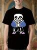 Undertale Spiel T-Shirt - Schwarz mit Sans & Papyrus Charakteren T-Shirt