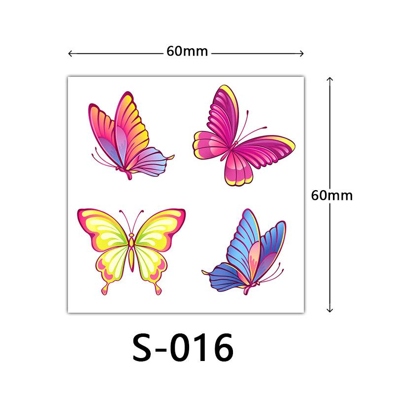 Small Flower Tattoo Sticker Female 3D Color Tattoo Sticker Rose Lotus Butterfly Flower Tattoo