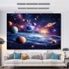 Galactic Adventure Tapestry Vibrant Planets and Nebulae for Space Themed Decor Perfect Wall Art for Living Room or Kids Bedroom