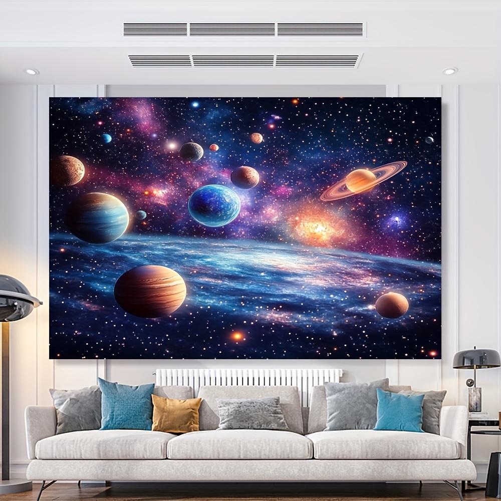 Galactic Adventure Tapestry Vibrant Planets and Nebulae for Space Themed Decor Perfect Wall Art for Living Room or Kids Bedroom