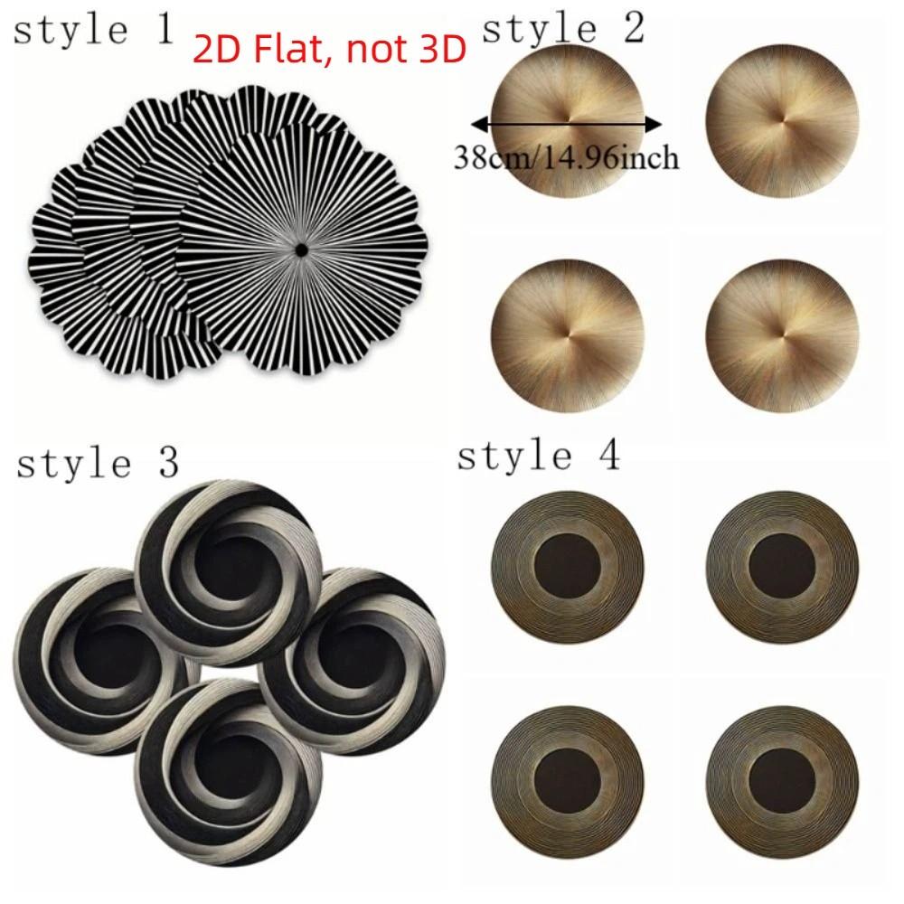 4PCS Anti-scald Geometric Placemats Heat Insulation Round Dining Mat Linen Table Mat  Home Decor
