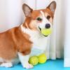 Squeaky Tennis Dog Chew Toy Bite Resistant Aggressive Chewer Interactive Ball Toy Small Medium Large Dog Teething Cleaning Ball Toy