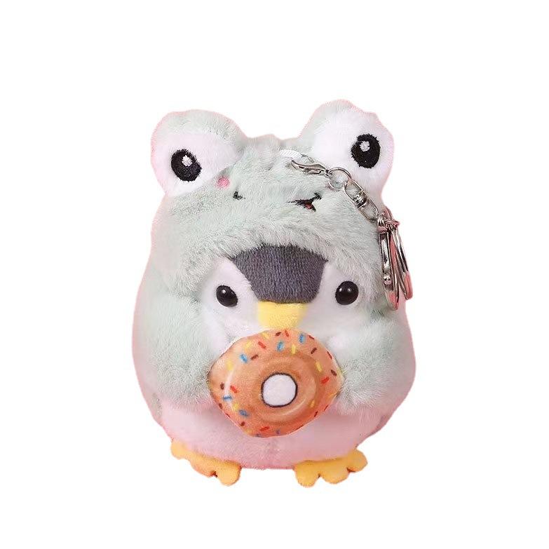 Ins Japanese Penguin Schoolbag Small Doll Pendant Couple Keychain Plush Doll Bag Pendant