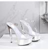 Electric Heel Artifact Stilettos - Women's 15CM Sky High Sexy Sandals, Waterproof Party Heels for Nightclub & Luxury Events