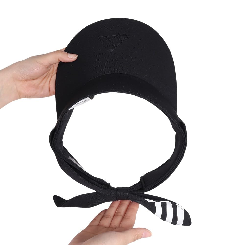 Adidas Golf Golf Visor, Three Stripes Ribbon Visor, Women's, Black