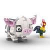LEQUMOC Ocean Movie Pet Pig Chicken Heihei Animals Model Building Blocks Toys For Gifts Assemble Bricks