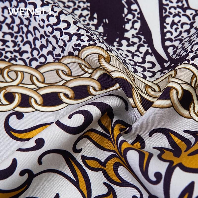 WENSLI Jin Ge 100% Mulberry Silk Square Scarf