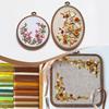 PATIKIL 6x4.7inch Embroidery Hoops, 5Pieces Imitated Wood Oval Frame Cross Stitch Hoop Ring for Embroidery Art Craft Sewing Ornaments Hanging